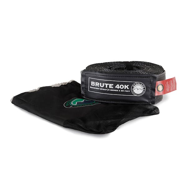 Overland Vehicle Systems 19099916 Tow Strap 4 x 30' Gray With Black Ends & Storage Bag