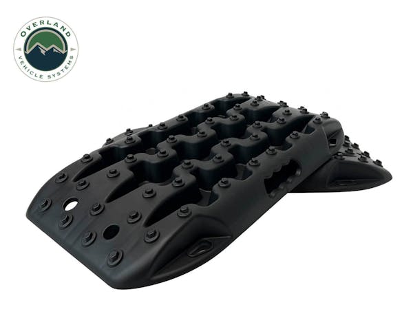 Overland Vehicle Systems 19169911 Recovery Ramp Small With Pull Strap and Storage Bag - Black/Black