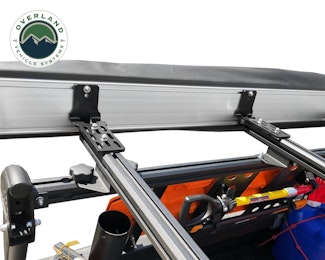 Overland Vehicle Systems 19609907 Nomadic Awning 180 - Dark Gray Cover With Black Transit Cover & Brackets