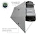 Overland Vehicle Systems 19609907 Nomadic Awning 180 - Dark Gray Cover With Black Transit Cover & Brackets