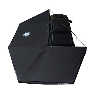 Overland Vehicle Systems 19690001 XD Nomadic 270 - Awning W/Lights & Black Out , Driver Side, Black Body