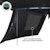 Overland Vehicle Systems 19690007 XD Nomadic 270 - Awning Wall 3 W/Black Out, Driver Side, Black Body