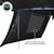 Overland Vehicle Systems 19690007 XD Nomadic 270 - Awning Wall 3 W/Black Out, Driver Side, Black Body