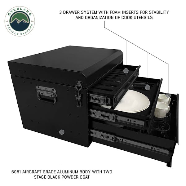 Overland Vehicle Systems 21010502 CP Duty Glamping 39 Piece Glamping Kitchen System