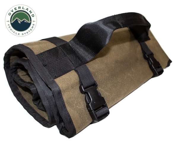 Overland Vehicle Systems 21079941 Rolled Bag General Tools With Handle And Straps - #16 Waxed Canvas