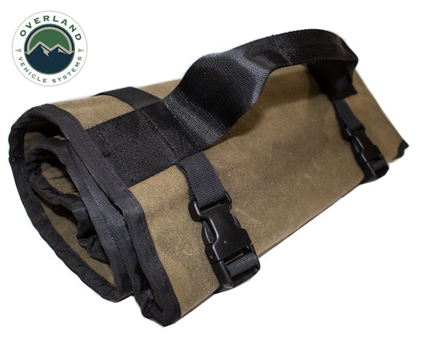 Overland Vehicle Systems 21079941 Rolled Bag General Tools With Handle And Straps - #16 Waxed Canvas