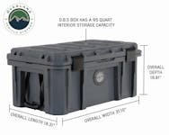 Overland Vehicle Systems 40100011 D.B.S.  - Dark Grey 95 QT Dry Box with Wheels, Drain, and Bottle Opener