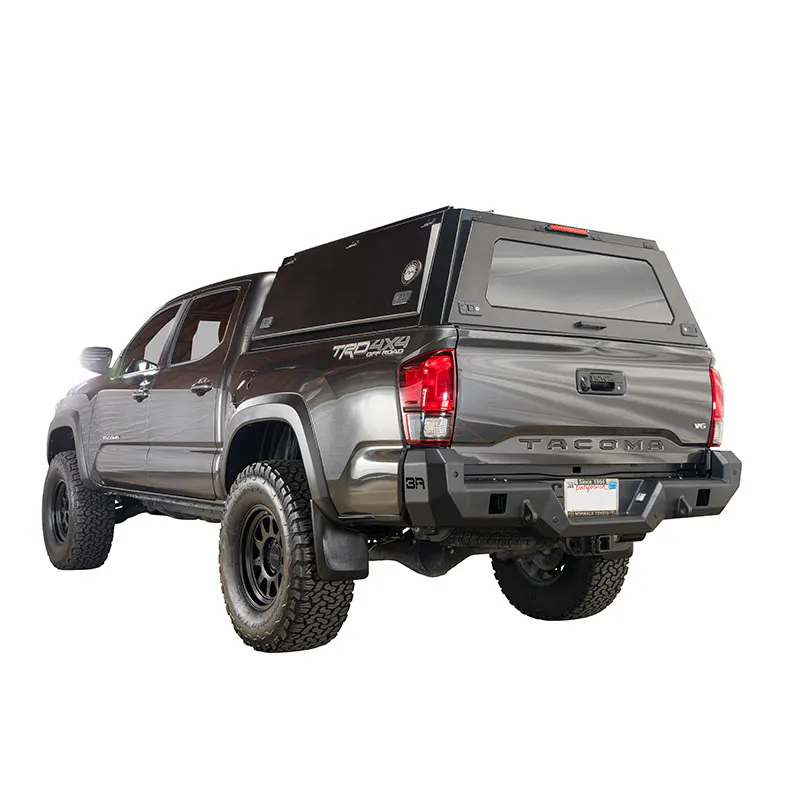 Truck cap installed on a pickup truck