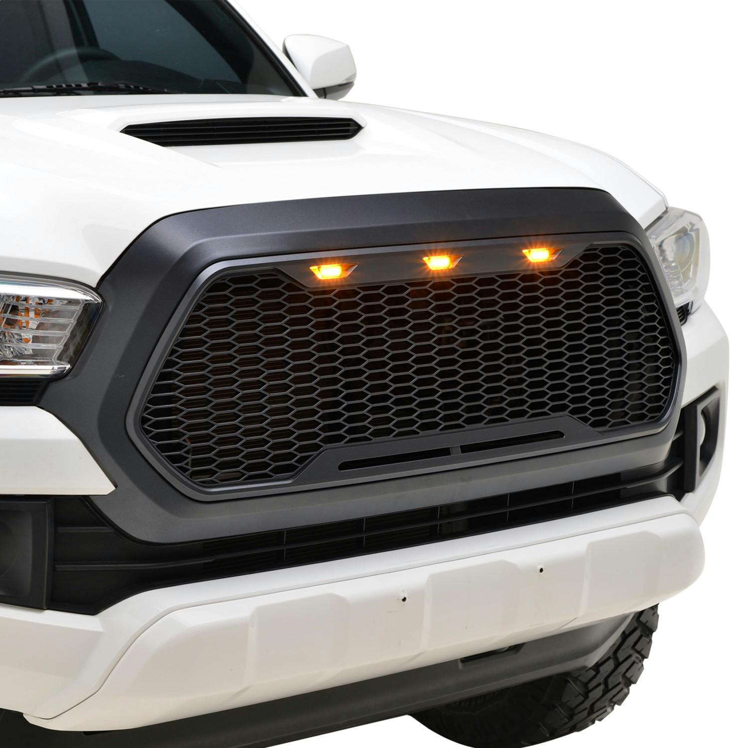 Paramount Automotive 41-0171MB Matte Black ABS LED Impulse Mesh Grille