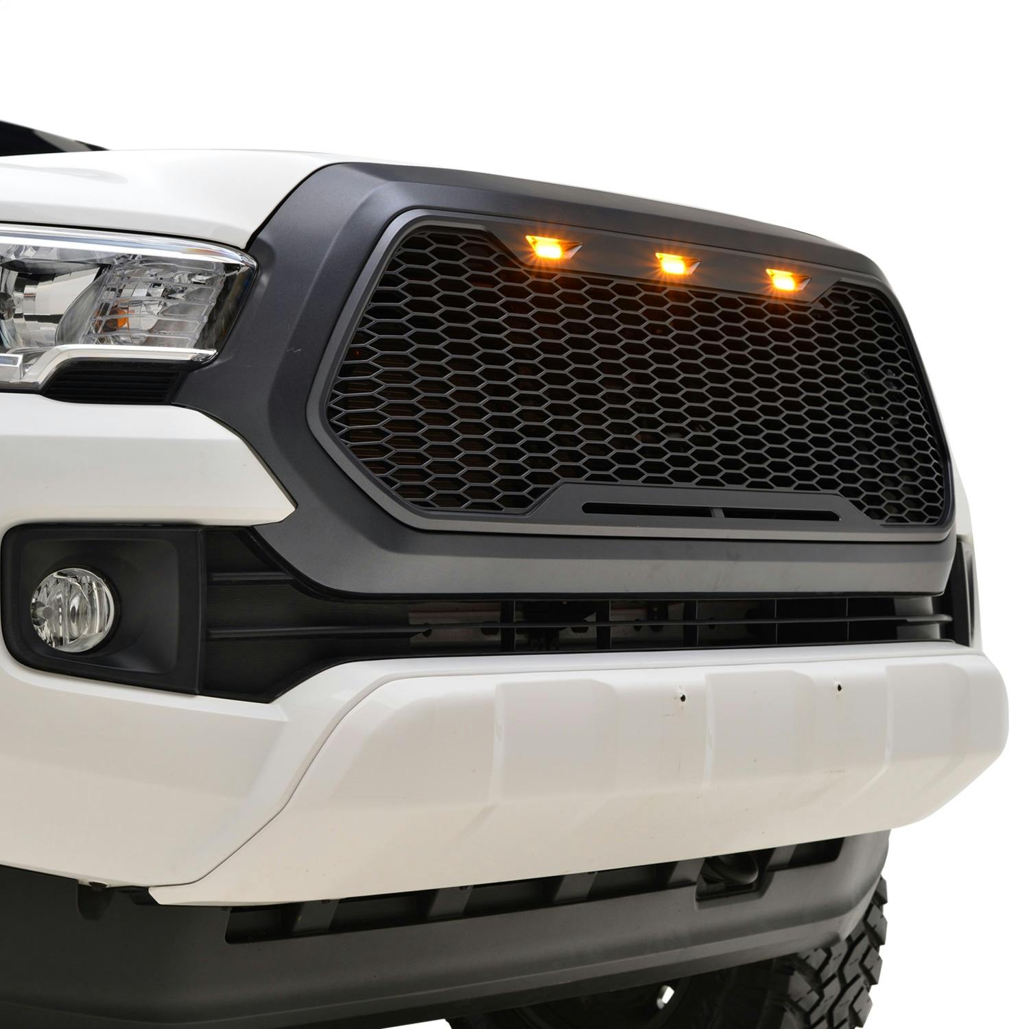 Paramount Automotive 41-0171MB Matte Black ABS LED Impulse Mesh Grille