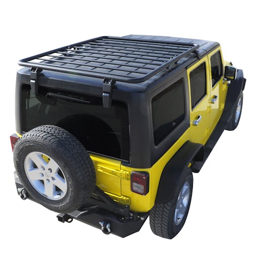 Paramount Automotive 81-10802 Jeep Wrangler JK Flat Roof Rack (2 Door/4  door)