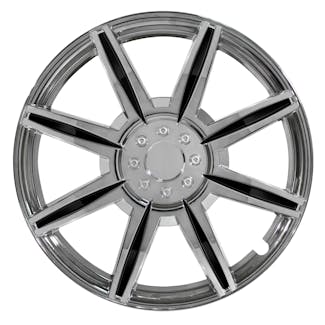 Pilot Automotive WH541-16C-BLK 16 in. Chrome WC 8 Spoke w/ Blk Inserts