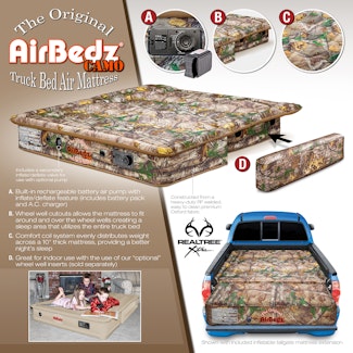 Pittman Outdoors PPI-CMO_AC5_405 AirBedz CAMO Original Inflatable Wheel Well Side Inserts FITS ONLY PPI 405