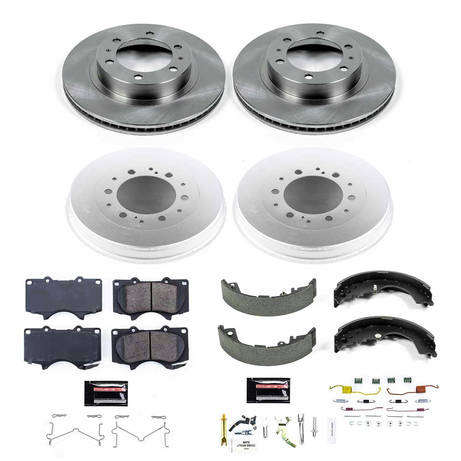 Rotor Drum and Shoe Kits Power Stop Front & Rear KOE15231DK Autospecialty Daily Driver Pad 