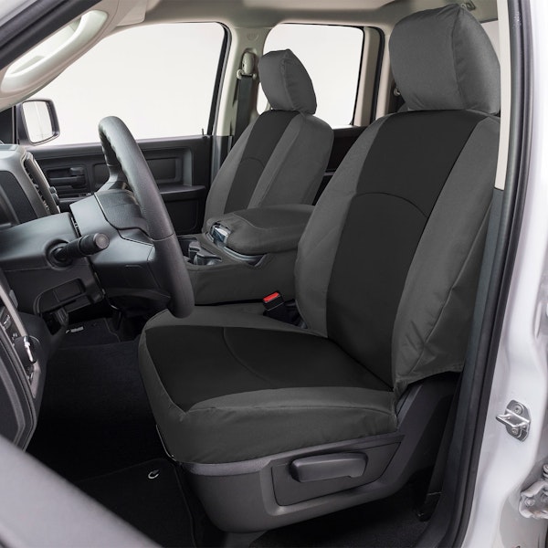 Precison Fit Seat Covers GTC1016ENBC Precision Fit Endura Custom Front Row Seat Covers - Black/Charcoal