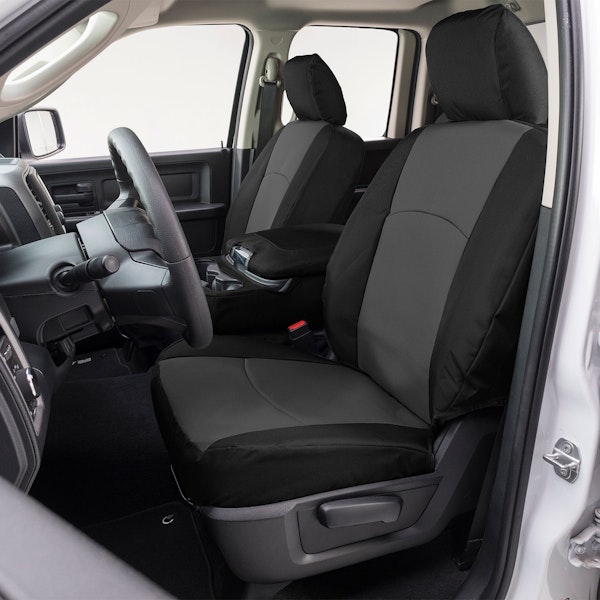 Precison Fit Seat Covers GTB4246ABENCB Precision Fit Endura Custom Front Row Seat Covers - Charcoal/Black