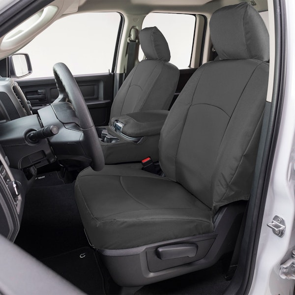 Precison Fit Seat Covers GTB80ENCC Precision Fit Endura Custom Front Row Seat Covers - Charcoal/Charcoal