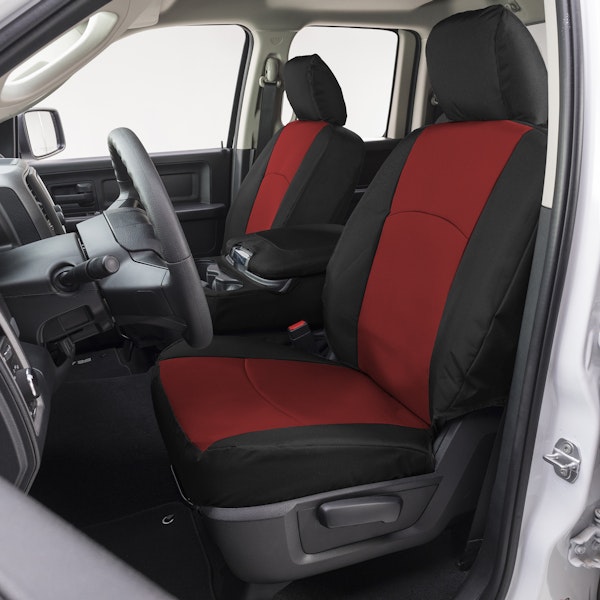 Precison Fit Seat Covers GTB4247ENRB Precision Fit Endura Custom Third Row Seat Covers - Red/Black