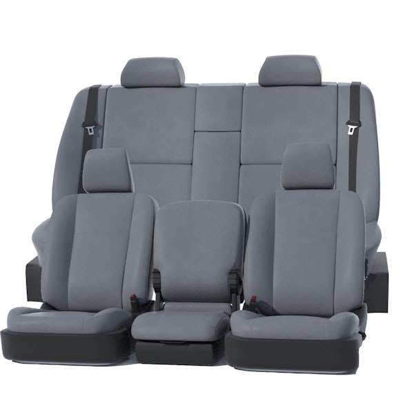 Precison Fit Seat Covers GTA24ABLTMG Precision Fit Leatherette Custom Front Row Seat Covers - Med Grey
