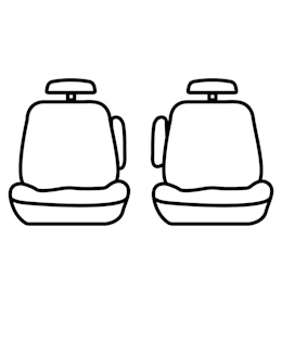Precison Fit Seat Covers GTC1182ENSS Precision Fit Endura Custom Second Row Seat Covers - Silver/Silver