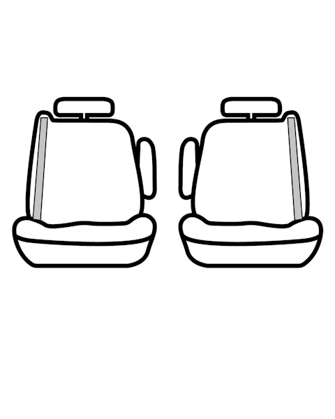 Precison Fit Seat Covers GTC2000ENCC Precision Fit Endura Custom Front Row Seat Covers - Charcoal/Charcoal