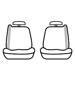 Precison Fit Seat Covers GTC1140LTLG Precision Fit Leatherette Custom Front Row Seat Covers - Lt Grey
