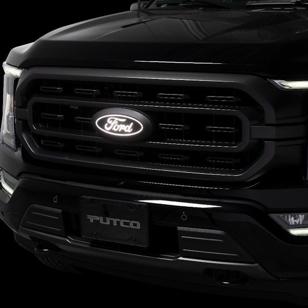 Putco 92803 Ford Super Duty Front Emblem - With camera cutout (Supersedes 92804)