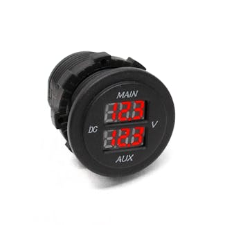 Race Sport Lighting RS50888 Rocker Switch sized Dual Volt Meter 10-60V