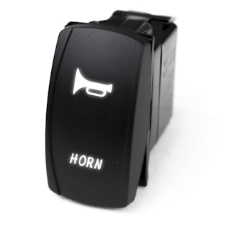 Race Sport Lighting MSTLS04W LED Rocker Switch w/White LED Radiance - Horn