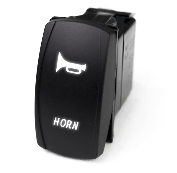 Race Sport Lighting MSTLS04W LED Rocker Switch w/White LED Radiance - Horn