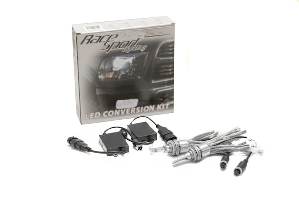 Race Sport Lighting H9-G4LED H9 LED Headlight Conversion Kit with 360 ratchet style clock-able base