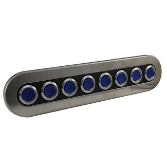 Race Sport Lighting MS8BSS 8-Button 80-Amp On-Off Waterproof Stainless Steel Switch Panel