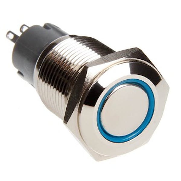 Race Sport Lighting RS-2P16MM-LEDB LED Two Position on/off Switch Blue