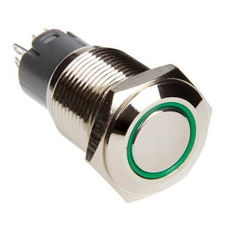 Race Sport Lighting RS-2P16MM-LEDG LED Two Position on/off Switch Green