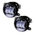 Race Sport Lighting RS-4FHALOW 4 LED 30-Watt Cree Fog Light Kit 30W 1440LM with White LED Halo