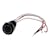Race Sport Lighting RS-B19MM-LEDW 19mm Black  2-Position On/Off Switch (White) - Black Flush Mount 12V