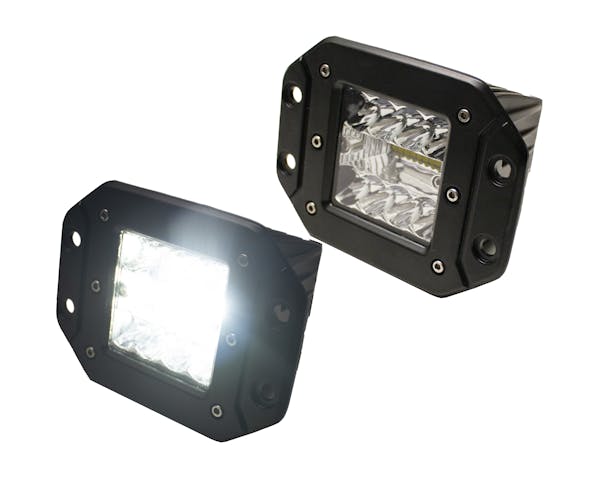 Race Sport Lighting RS3X3FECO 3x3in ECO-LIGHT Series LED Hi-Power Flush Mount Style Auxiliary Lights (Pair)