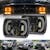 Race Sport Lighting RS5X7SSB 5x7 60-Watt BlackedOut  Sealed beam Conversion Headlight DRL- Turn Signal Spider