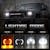 Race Sport Lighting RS5X7SSB 5x7 60-Watt BlackedOut  Sealed beam Conversion Headlight DRL- Turn Signal Spider