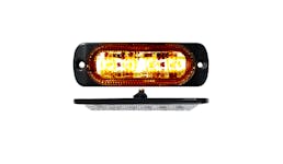 Race Sport Lighting RS70014A 4-LED Ultra Slim Flush Mount 19-Flash Pattern Marker Strobe Light (Amber)