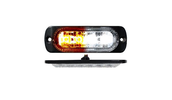 Race Sport Lighting RS70014W-A Switching 4-LED Ultra Slim Flush Mount 19-Flash Pattern Marker Strobe Light
