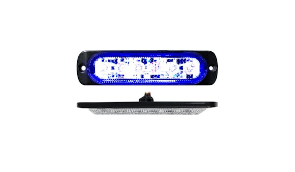 Race Sport Lighting RS70016B 6-LED Ultra Slim Flush Mount 19-Flash Pattern Marker Strobe Light (Blue)