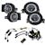 Race Sport Lighting RS9JL4 9in Headlight and 4 inch Foglight ColorSMART Combo Complete RGB Multi-Color kit