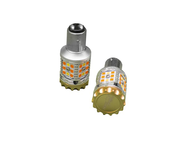 Race Sport Lighting RSBAY15DSBWA 1157 (BAY15D) No-Rapid Flash CANBUS Turn signal LED Bulbs - Pair