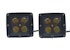 Race Sport Lighting RSBO3X3 Blacked Out Series 3x3 LED Auxiliary Light Cube Kit with spot optical beam