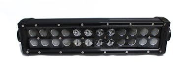 Race Sport Lighting RSBO72 Blacked Out Series 15in Straight, Double Row, Silver Combo-Flood/Beam