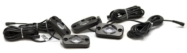 Race Sport Lighting RSCR3RGB ColorSMART L8 Series 4-Piece RGB High Power CREE Diode Technology Rock Light Kit
