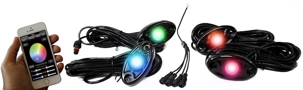 Race Sport Lighting RSLD4KITCS ColorSMART Smartphone Controlled 4-LED Glow Pod Kit