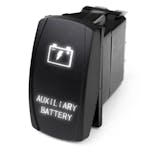Race Sport Lighting RSLE15W LED Rocker Switch w/White LED Radiance - Auxiliary Battery