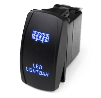 Race Sport Lighting RSLE21B LED Rocker Switch w/Blue LED Radiance - LED Light Bar